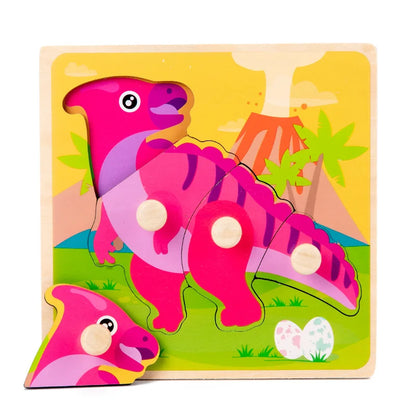 Montessori 3D Wooden Puzzle Toy for Toddlers – Educational & Fun