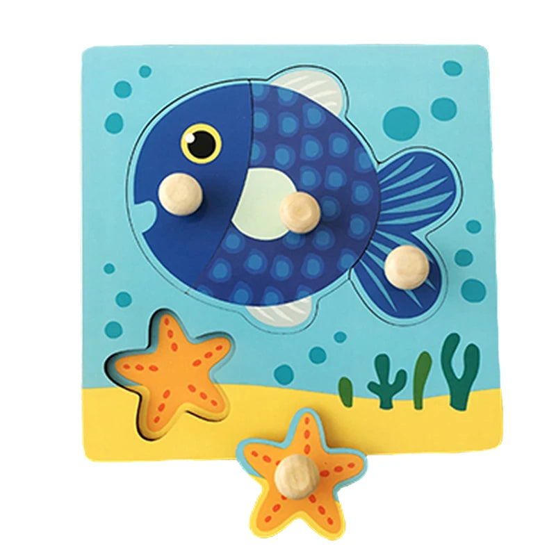Montessori 3D Wooden Puzzle Toy for Toddlers – Educational & Fun