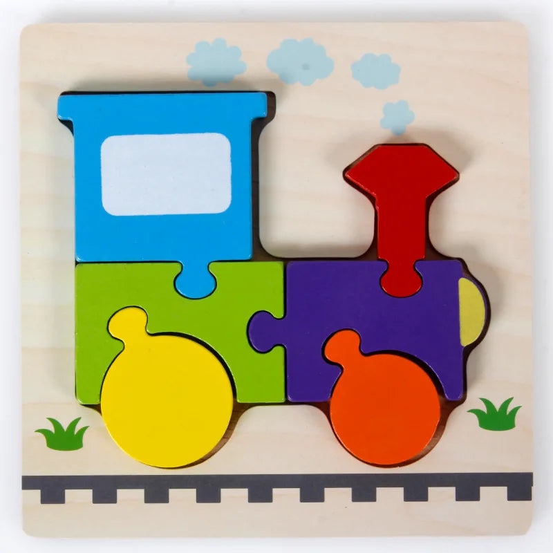 Montessori Wooden Animal Puzzle Toy for Toddlers 1–3 Years