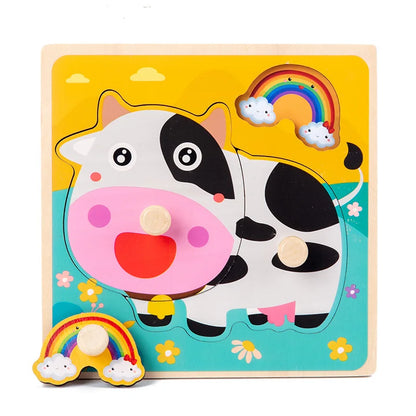 Montessori 3D Wooden Puzzle Toy for Toddlers – Educational & Fun