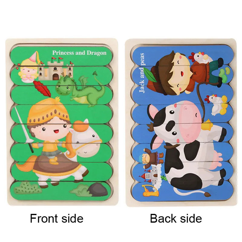 Montessori Wooden Animal Puzzle Toy for Toddlers 1–3 Years