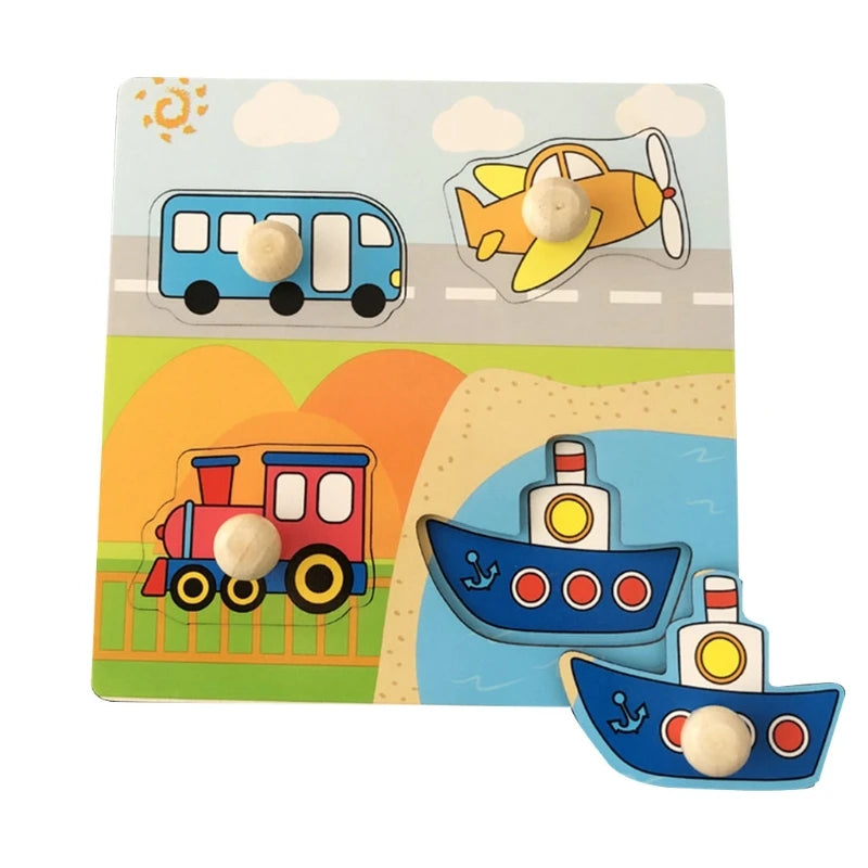 Montessori 3D Wooden Puzzle Toy for Toddlers – Educational & Fun