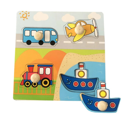 Montessori 3D Wooden Puzzle Toy for Toddlers – Educational & Fun