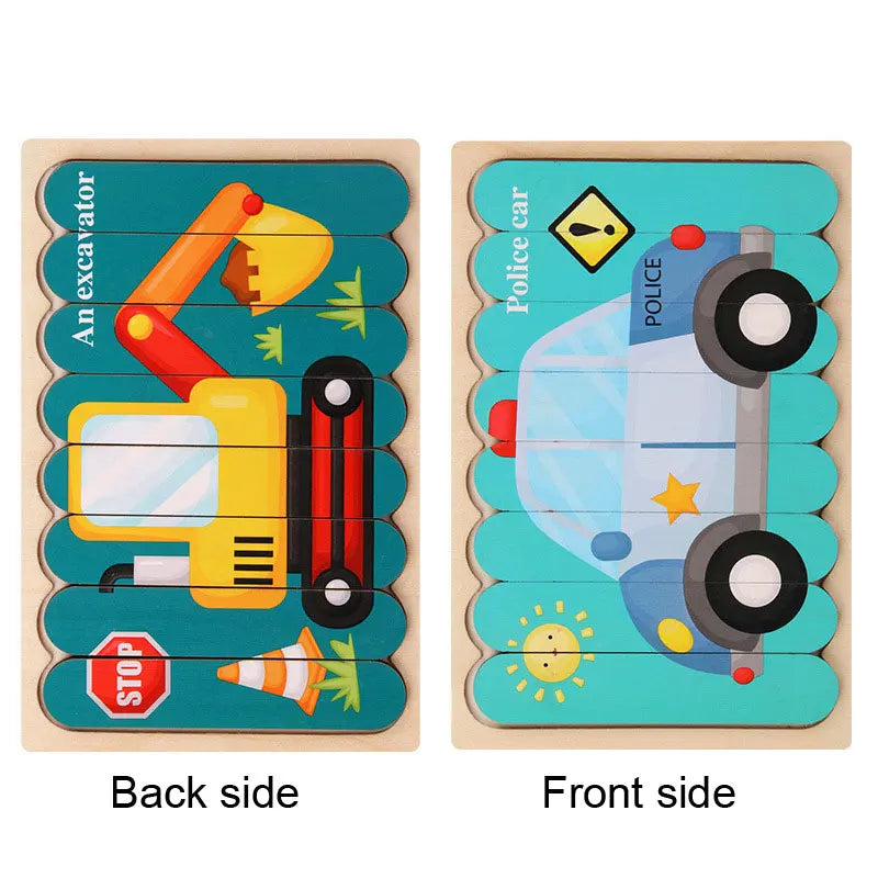 Montessori Wooden Animal Puzzle Toy for Toddlers 1–3 Years