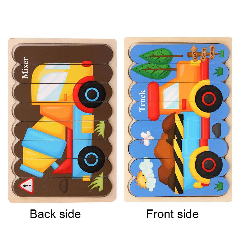 Montessori Wooden Animal Puzzle Toy for Toddlers 1–3 Years