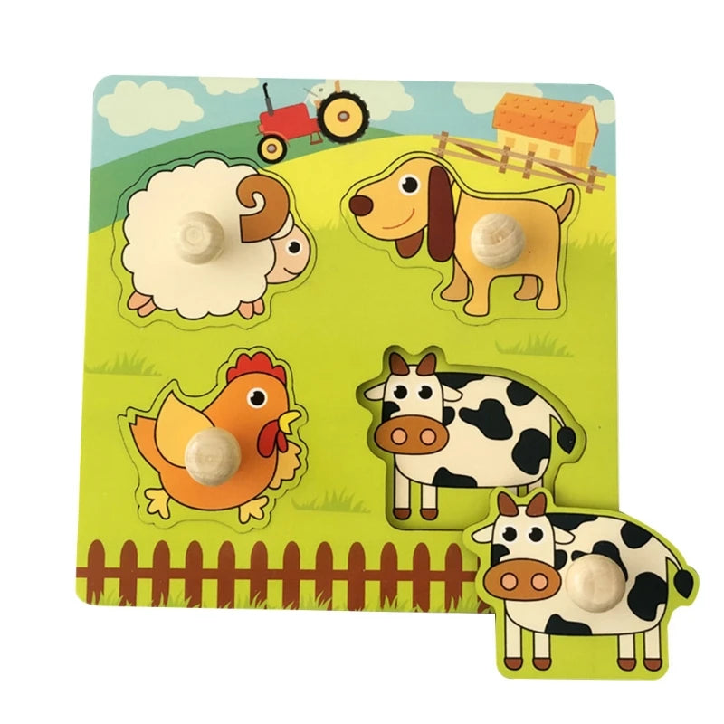 Montessori 3D Wooden Puzzle Toy for Toddlers – Educational & Fun