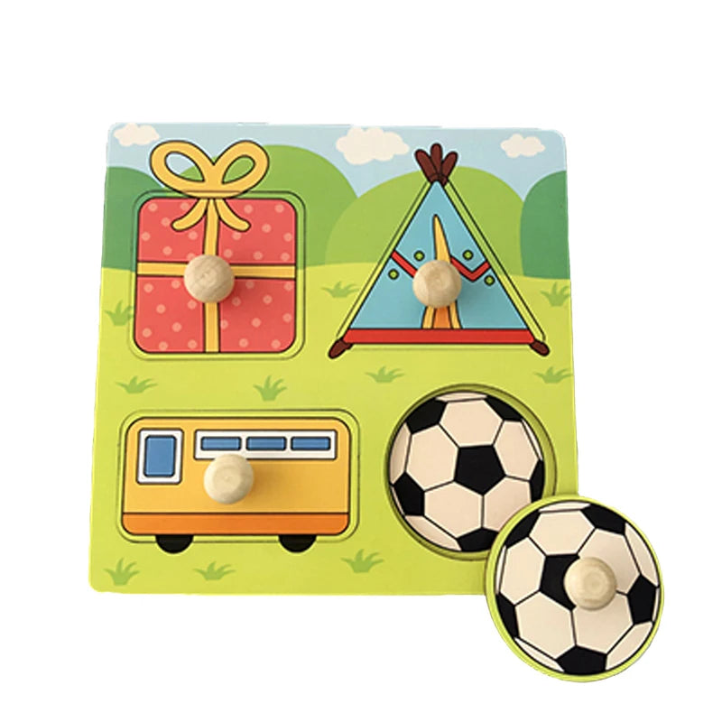 Montessori 3D Wooden Puzzle Toy for Toddlers – Educational & Fun