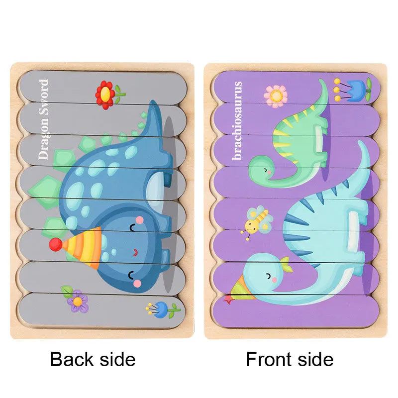 Montessori Wooden Animal Puzzle Toy for Toddlers 1–3 Years