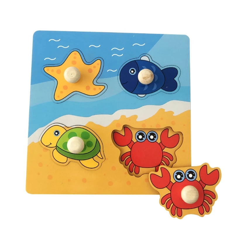 Montessori 3D Wooden Puzzle Toy for Toddlers – Educational & Fun