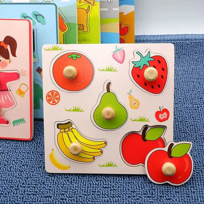 Montessori 3D Wooden Puzzle Toy for Toddlers – Educational & Fun