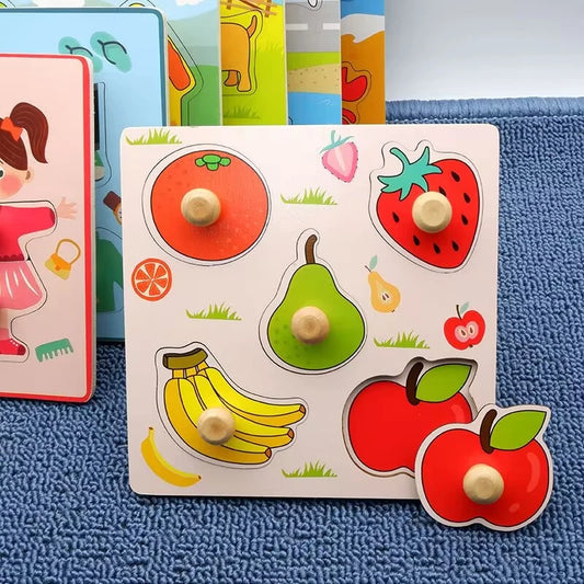 Montessori 3D Wooden Puzzle Toy for Toddlers – Educational & Fun
