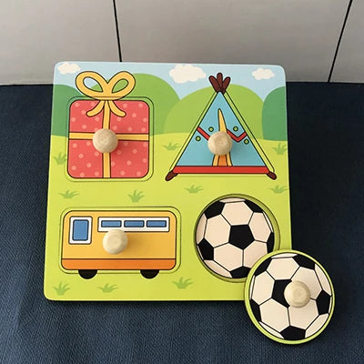 Montessori Wooden Animal Puzzle Toy for Toddlers 1–3 Years
