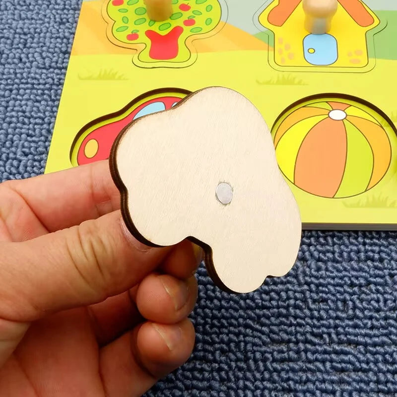 Montessori 3D Wooden Puzzle Toy for Toddlers – Educational & Fun