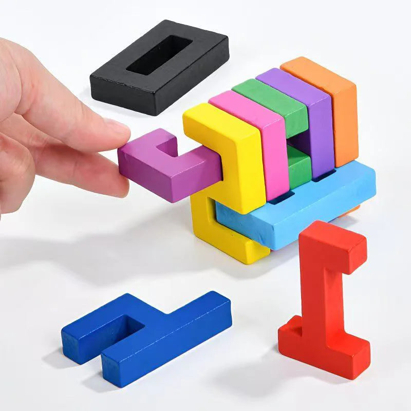 Montessori 3D Wooden Logic Puzzle Box – Educational Toy for Kids & Adults™