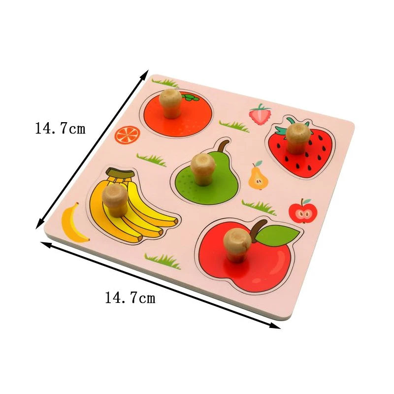 Montessori 3D Wooden Puzzle Toy for Toddlers – Educational & Fun