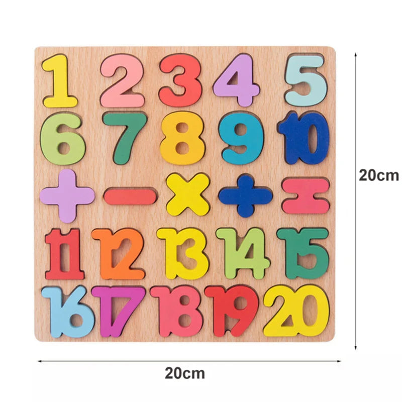 Montessori Wooden Animal Puzzle Toy for Toddlers 1–3 Years