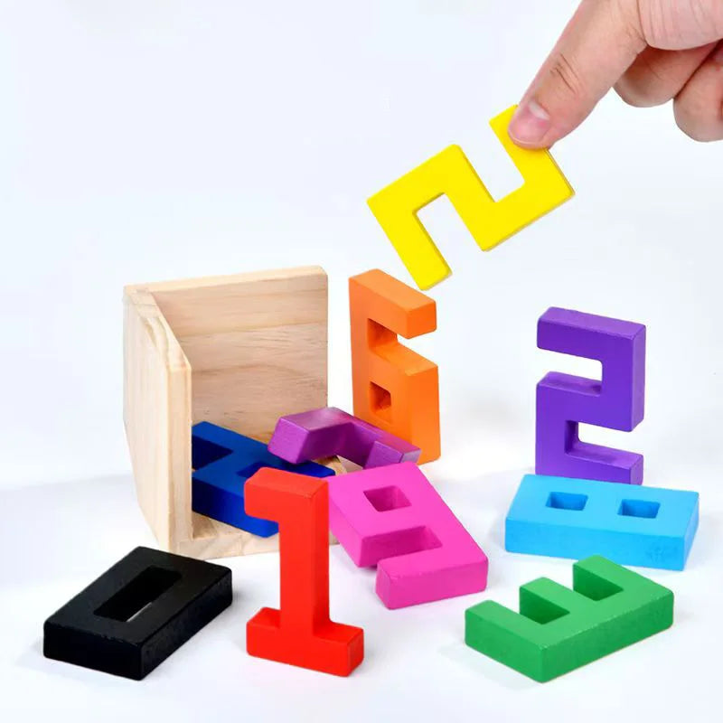 Montessori 3D Wooden Logic Puzzle Box – Educational Toy for Kids & Adults™