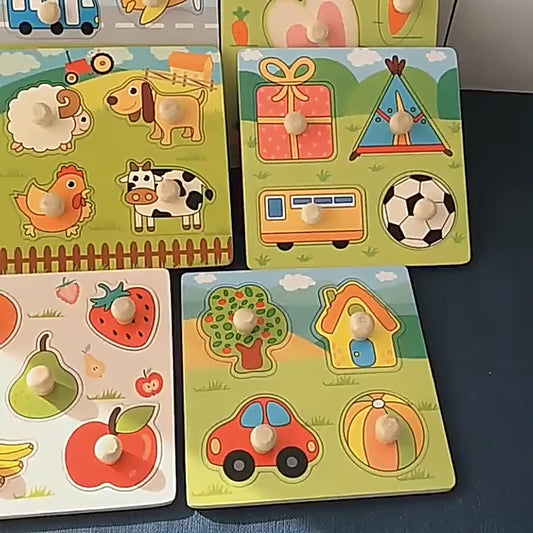 Montessori 3D Wooden Puzzle Toy for Toddlers – Educational & Fun™